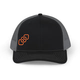 Embroidered Orange Chain Snapback Trucker Cap