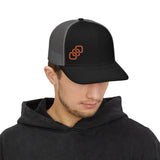 Embroidered Orange Chain Snapback Trucker Cap